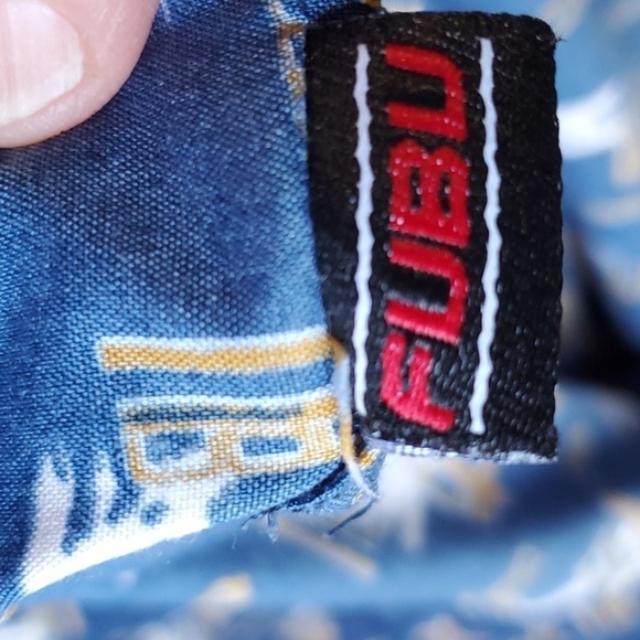 Vintage FUBU SS button down blue with logo. Size XXL - Picture 6 of 11